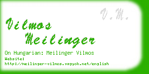 vilmos meilinger business card